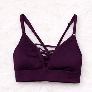 Victoria’s Secret Sport Plum Strappy Bralette Size Small Athleisure